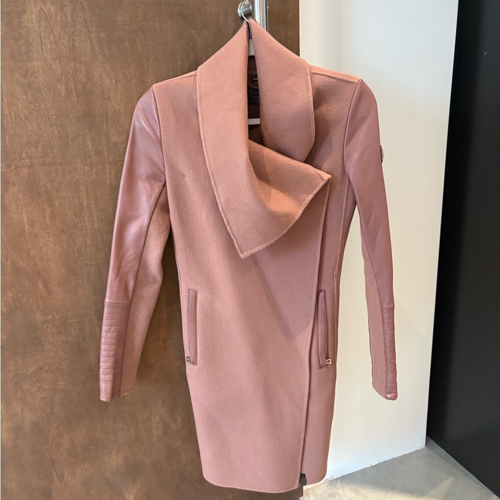 Rudsak Pink Trench Coat with Draped Collar